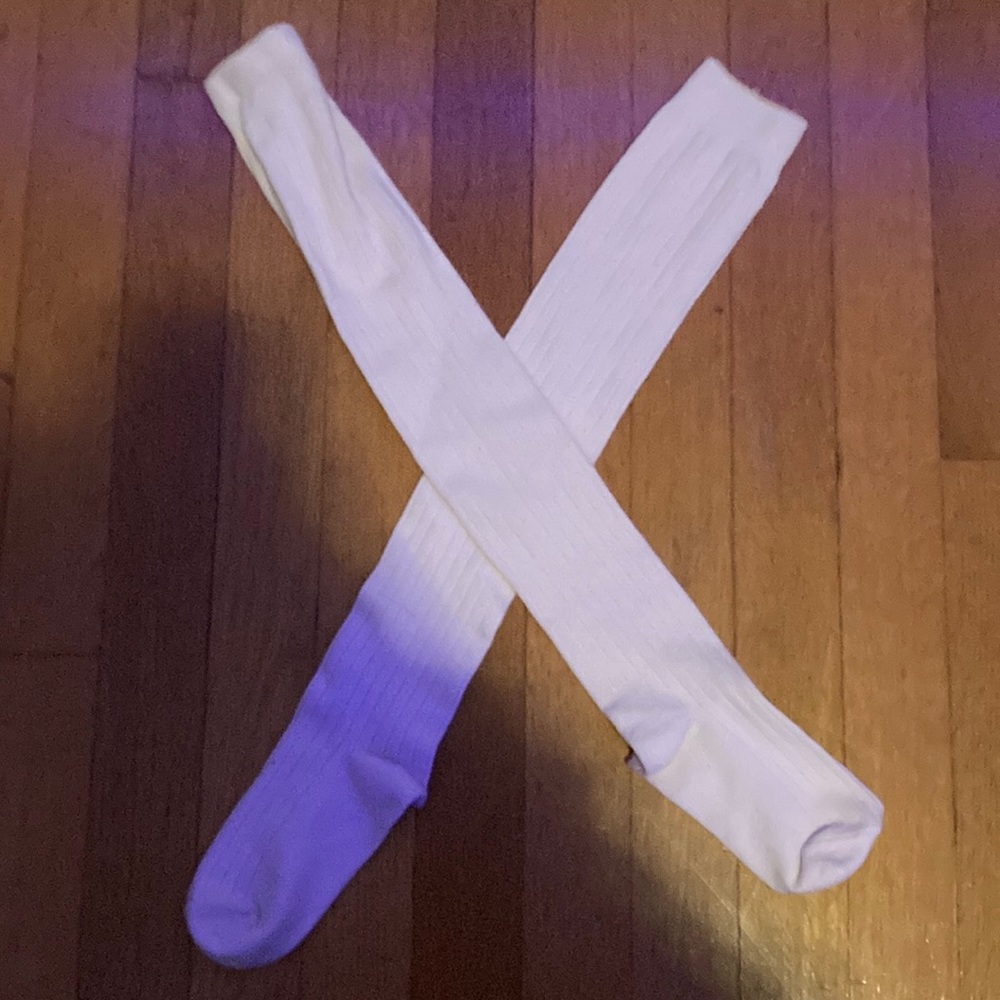 White knee socks